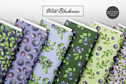 Blueberries Watercolor Patterns, an Illustration by OlDm_Shop (Thumbnail 3 of 10)