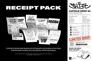 Y2K Vector Receipt Templates Pack