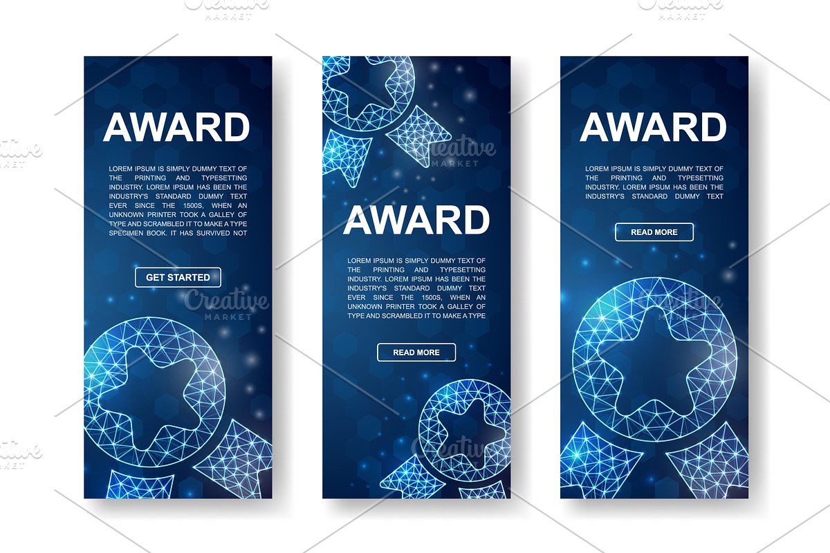Set of award vertical banners, a Texture Illustration by GraphiShop