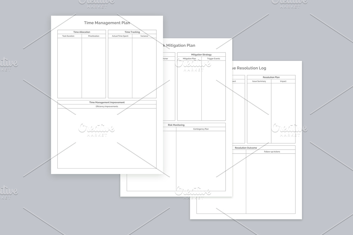 Project Planner Pages Set V-13, a Stationery Template by shahsoft (Photo 2 of 3)