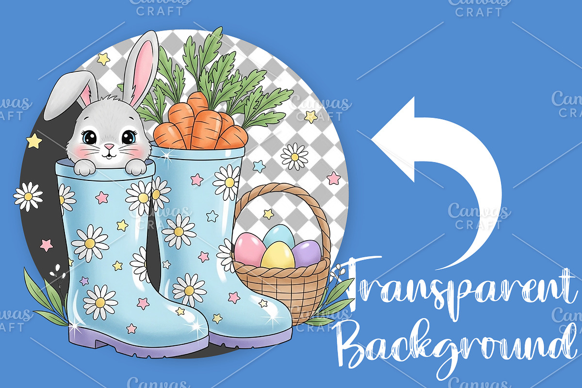Easter Cowboy Boots PNG, an Illustration by Canvas Craft (Photo 2 of 6)