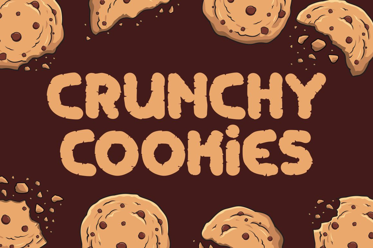 Crunchy Cookies - Bold Quirky Displa, a Script Font by PutraCetol Studio (Photo 1 of 11)