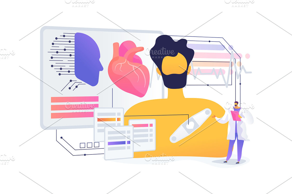 Wearable Heart Monitor abstract, a Technology Illustration by Visual Generation