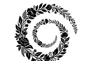 50 Elegant Floral Leaf Spiral Frame, a Decorative Illustration by Amazin_art (Thumbnail 2 of 39)