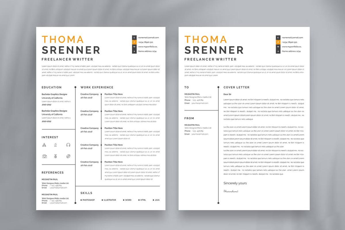 Resume Template Pack | Word, Pages, a Resume Template by Blackcloud_Creations (Photo 3 of 7)