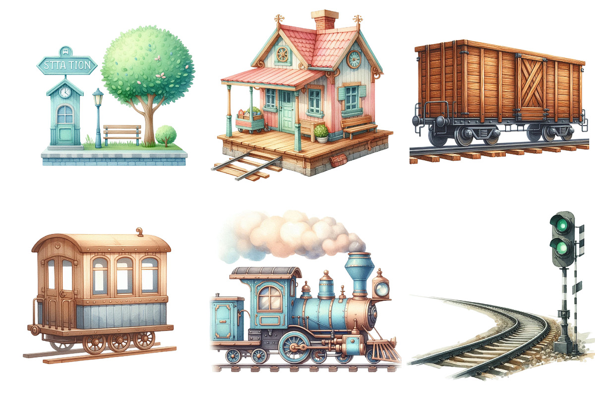 Train clipart, an Illustration by CreationArt (Photo 5 of 5)