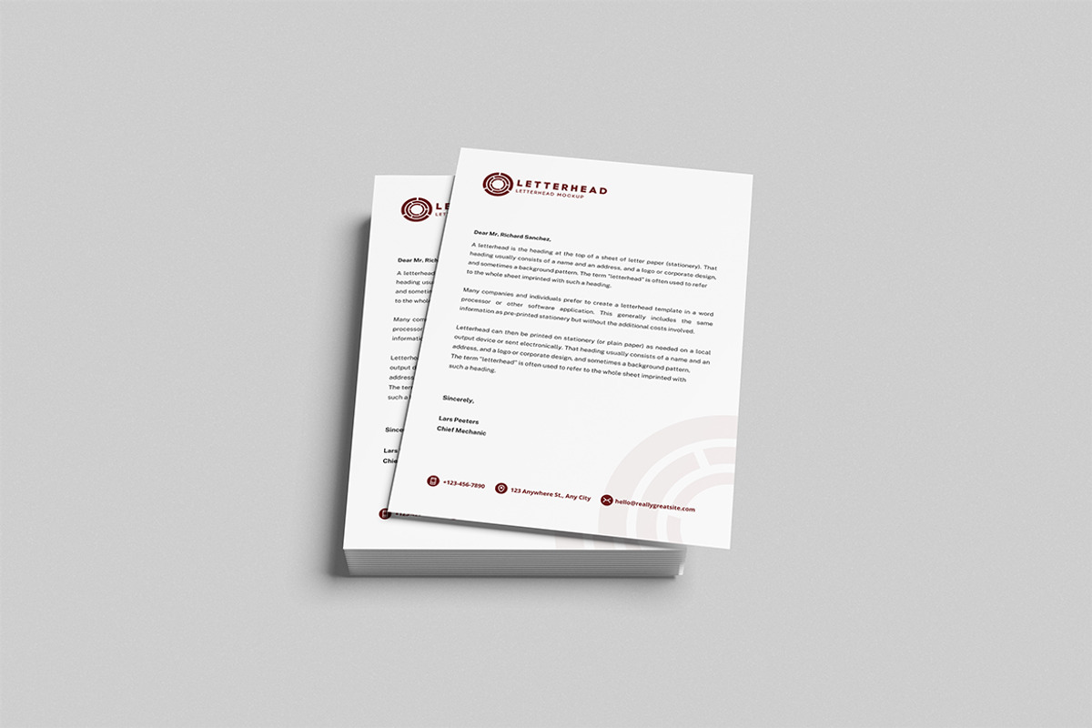 High-Quality Letterhead Mockup, a Books & Magazine Mockup by swsi-studio (Photo 4 of 5)