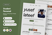 Yusef – Student Portfolio Website, a Landing Page Template by productype1 (Thumbnail 1 of 5)