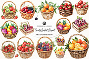 Fruits in the Basket Clipart PNG, an Illustration by SinaCreation (Thumbnail 1 of 5)
