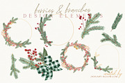 Christmas Watercolor Festive Clipart, an Animal Illustration by January Bloom (Thumbnail 14 of 32)