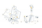 Business Isometric Illustrations, an iPhone Mockup by Boyko Pictures (Thumbnail 10 of 14)