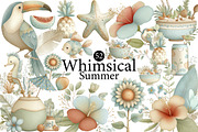 Whimsical Summer Clipart Bundle, an Illustration by DreamArtGraphic (Thumbnail 1 of 8)