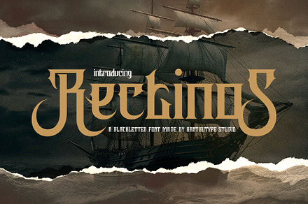 Rectinos A Blackletter Font, a Blackletter Font by RantautypeStudio