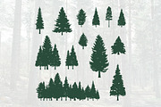 Coniferous Pine Fir Tree Silhouette, an Illustration by jongcreative (Thumbnail 2 of 3)