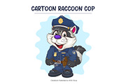 Set of Cartoon Raccoons 03. T-Shirt., an Animal Illustration by KENO Mascots (Thumbnail 6 of 15)