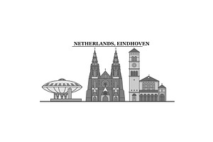 Netherlands, Eindhoven City Skyline