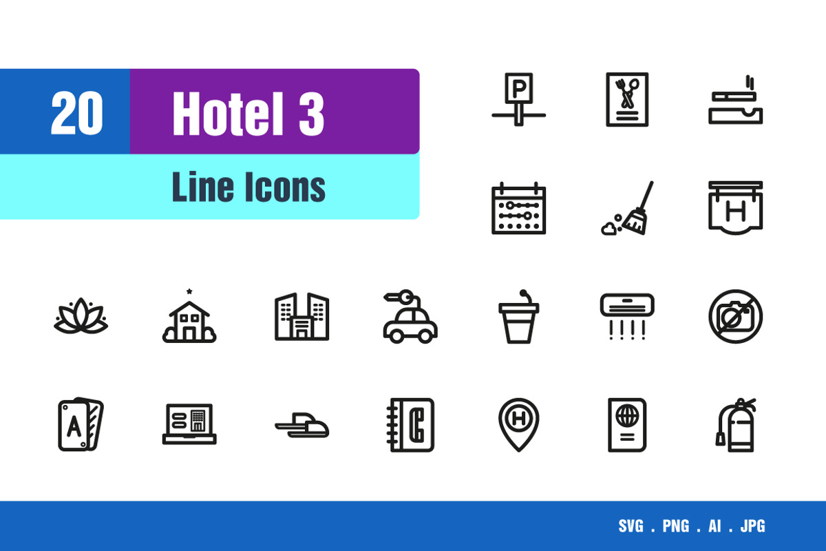 Hotel Icons #3, an Outline Icon by Sooodesign (Photo 1 of 2)