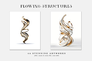 Flowing Structures, a Decorative Illustration by Digital Art Creations