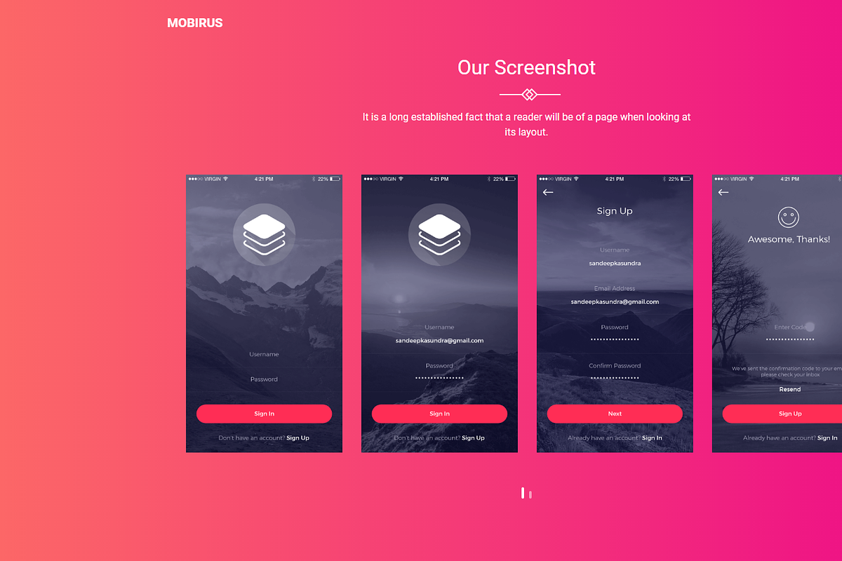 Mobirus - Landing Page Template, a Bootstrap Template by Pichforest Studio (Photo 5 of 6)