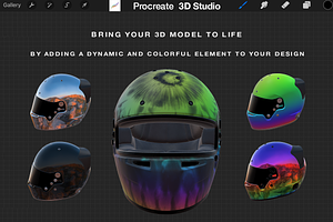 Procreate 3d Model - Bell Helmets