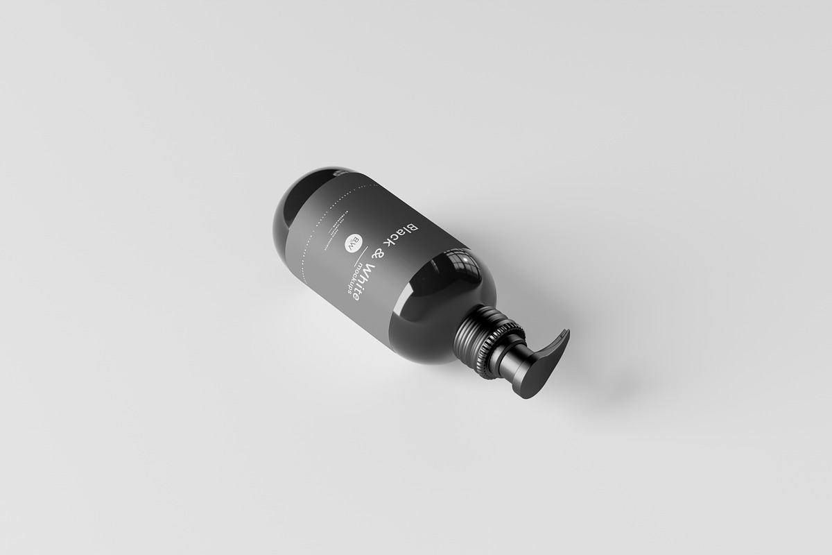 Black & White Mockups - Pump Bottles, a Packaging Mockup by pmvch (Photo 137 of 160)