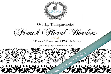 Vintage Floral Border Overlays 2