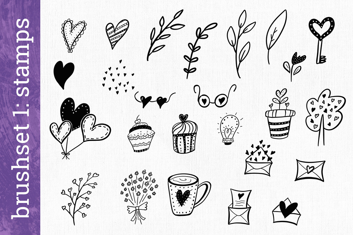 Valentine's brush box for Procreate, a Brush Add-On by Gray Cat Graphics (Photo 6 of 9)