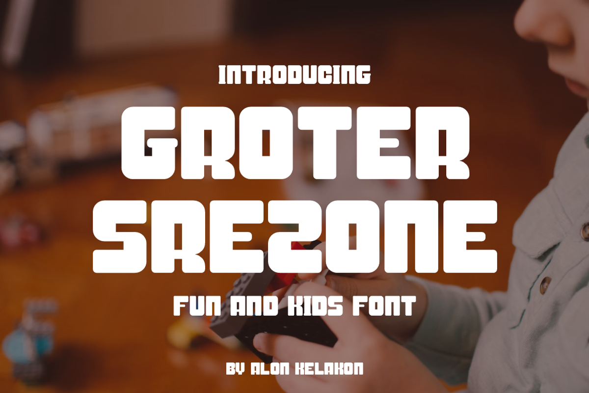 Groter Srezone, a Sans Serif Font by alon kelakon (Photo 1 of 6)