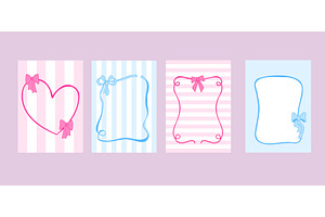 Collection of coquette ribbon bow, an Illustration by art PVP - market