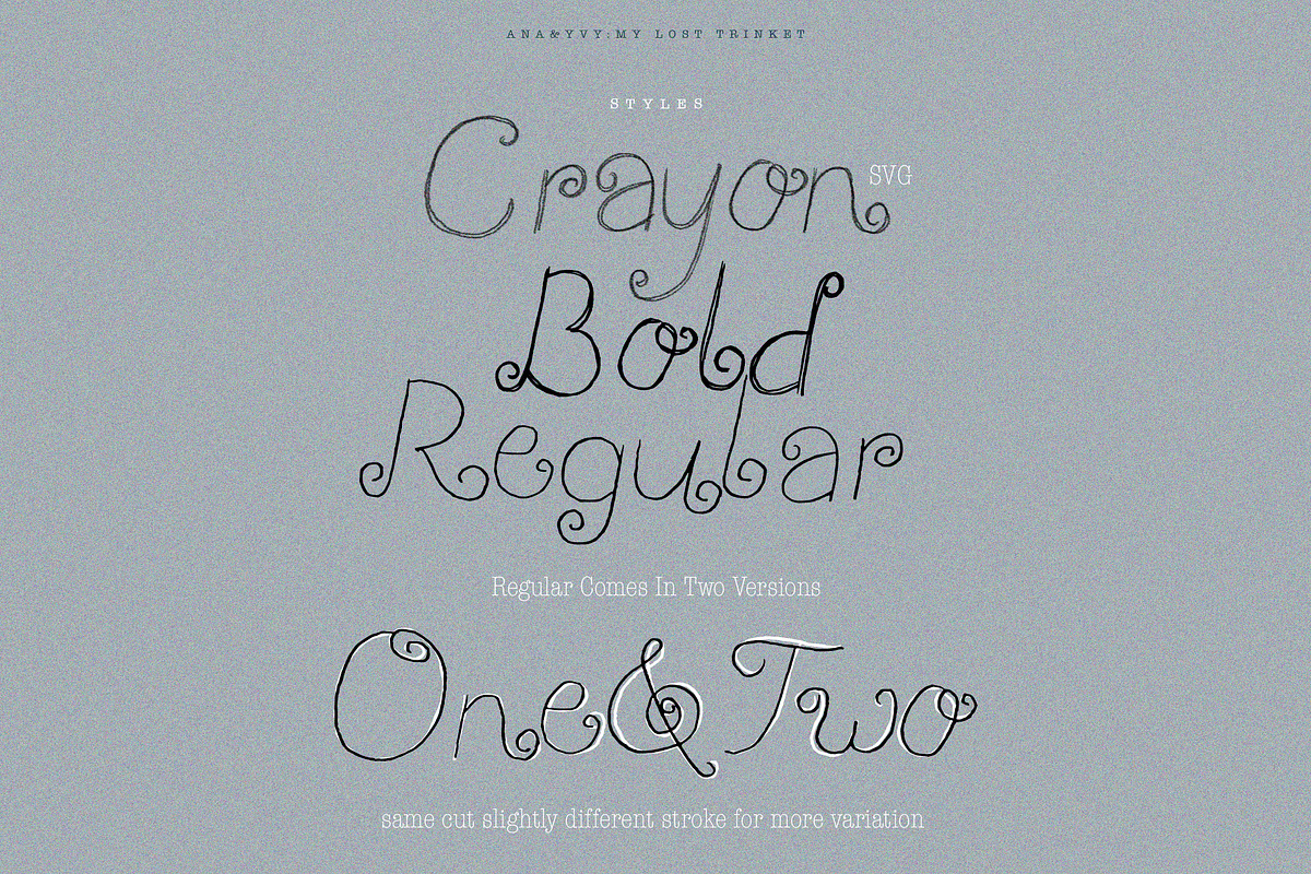 My Lost Trinket | Whimsy Curly Font, a Handwritten Font by ana & yvy (Photo 13 of 13)