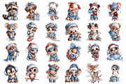Cute Animals Christmas Clipart, an Illustration by Daily.Designs (Thumbnail 5 of 5)