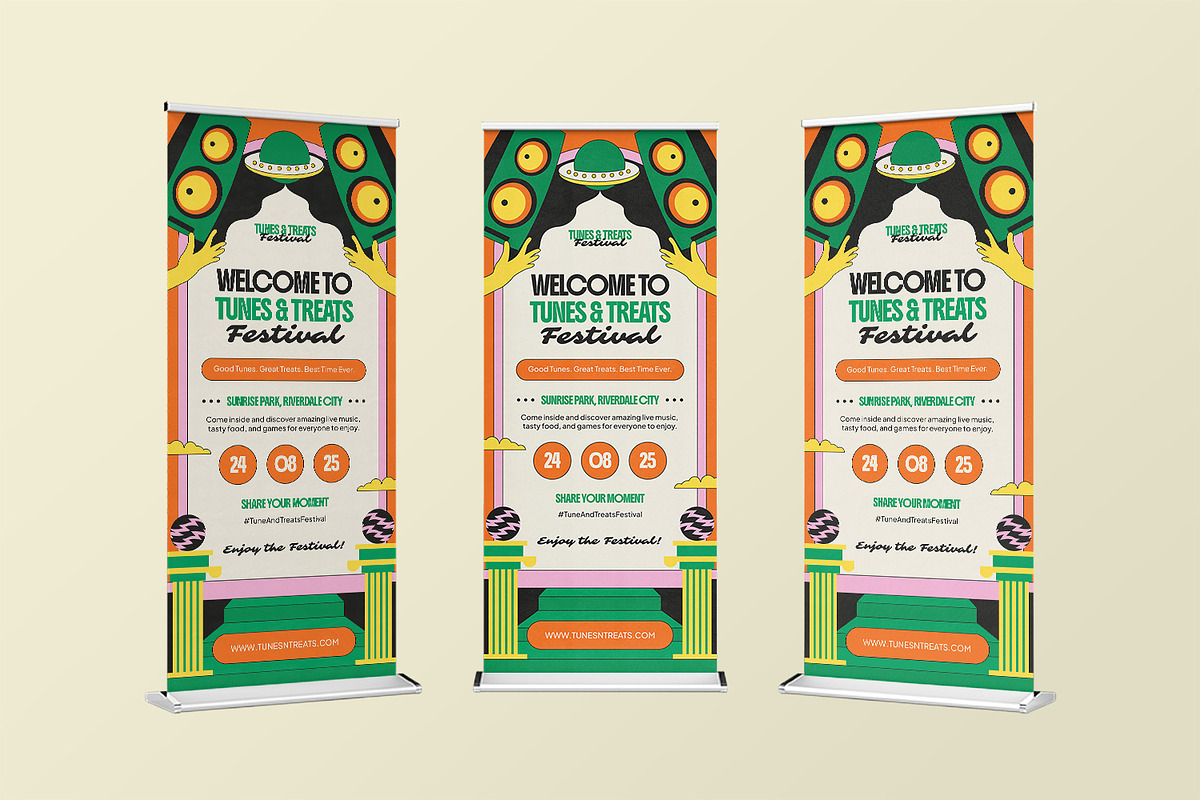 Tunes & Treats - Roll Up Banner, a Print Template by StreaksideStd (Photo 3 of 3)
