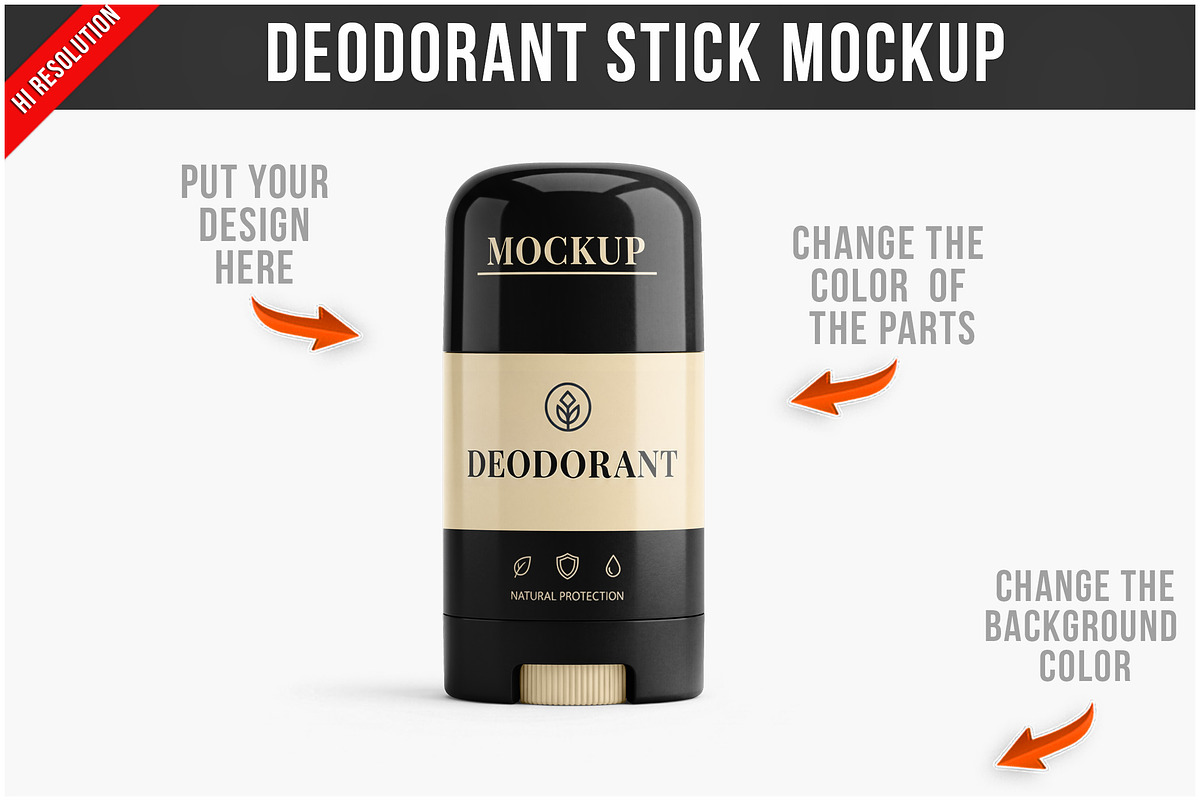 Deodorant stick mockup PSD, a Packaging Mockup by Bruno's Shop (Photo 1 of 4)