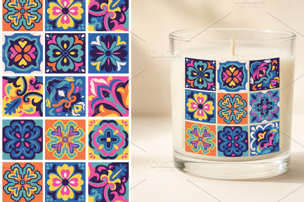 Mediterranean Mosaic Dream, a Pattern Graphic by PenguinHouse (Photo 4 of 7)