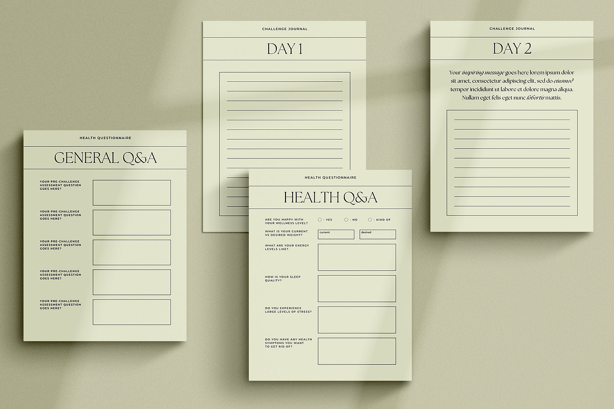 Health + Nutrition Challenge CANVA, a Magazine Template by Studio Loire (Photo 15 of 20)