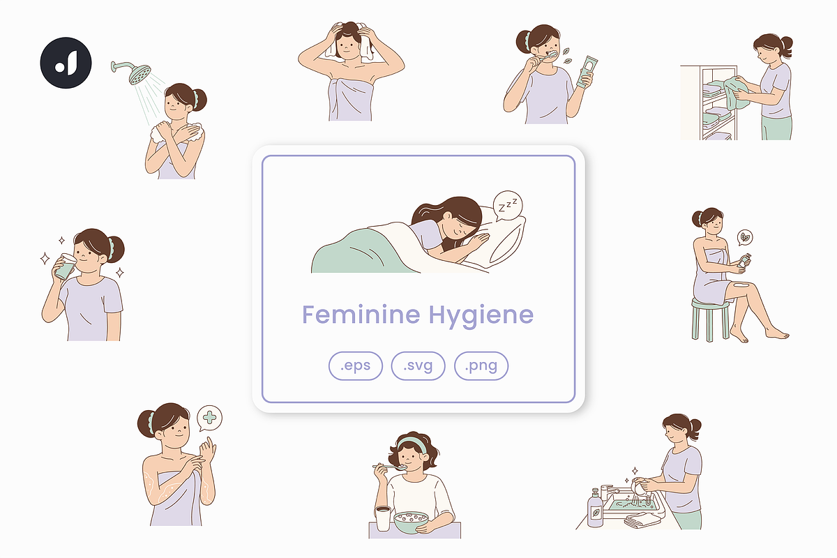 Feminine Hygiene Illustration, an Object Graphic by Jump Studio (Photo 1 of 12)
