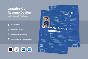Stylish CV for Modern Designers, a Resume Template by twinstd