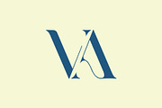 Stylish VA Monogram Logo in Blue Ton, a Branding & Logo Template by Salman Shop (Thumbnail 1 of 4)