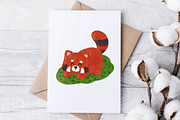 Red Panda Clipart, Hand Drawn, an Animal Illustration by Nattapohncha (Thumbnail 2 of 3)