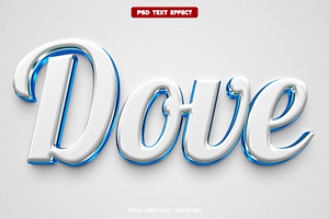 Dove 3D editable text effect, a Layer Style Add-On by Hello Muh