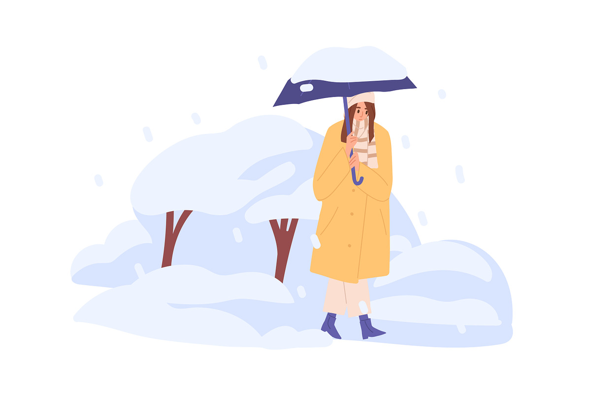 Abnormal weather conditions set, a Person Illustration by Good Studio (Photo 9 of 11)