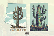 Cactus & Desert Vintage Cartoon Set, an Object Illustration by Krizvector Artwork Shop (Thumbnail 4 of 7)