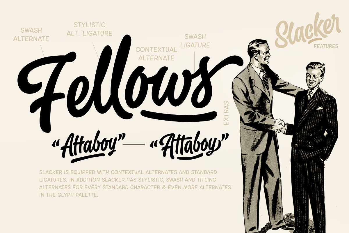 Slacker - a mellow brush script preview 4