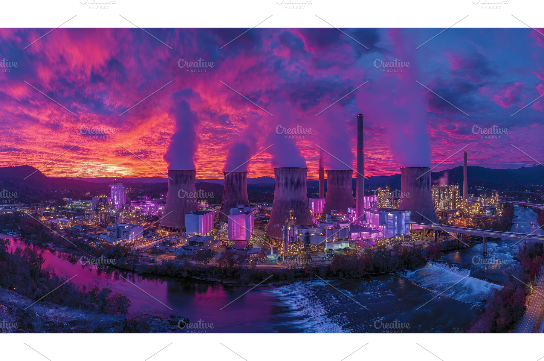 This aerial perspective of the power, an Industrial Photo by ZinetroN
