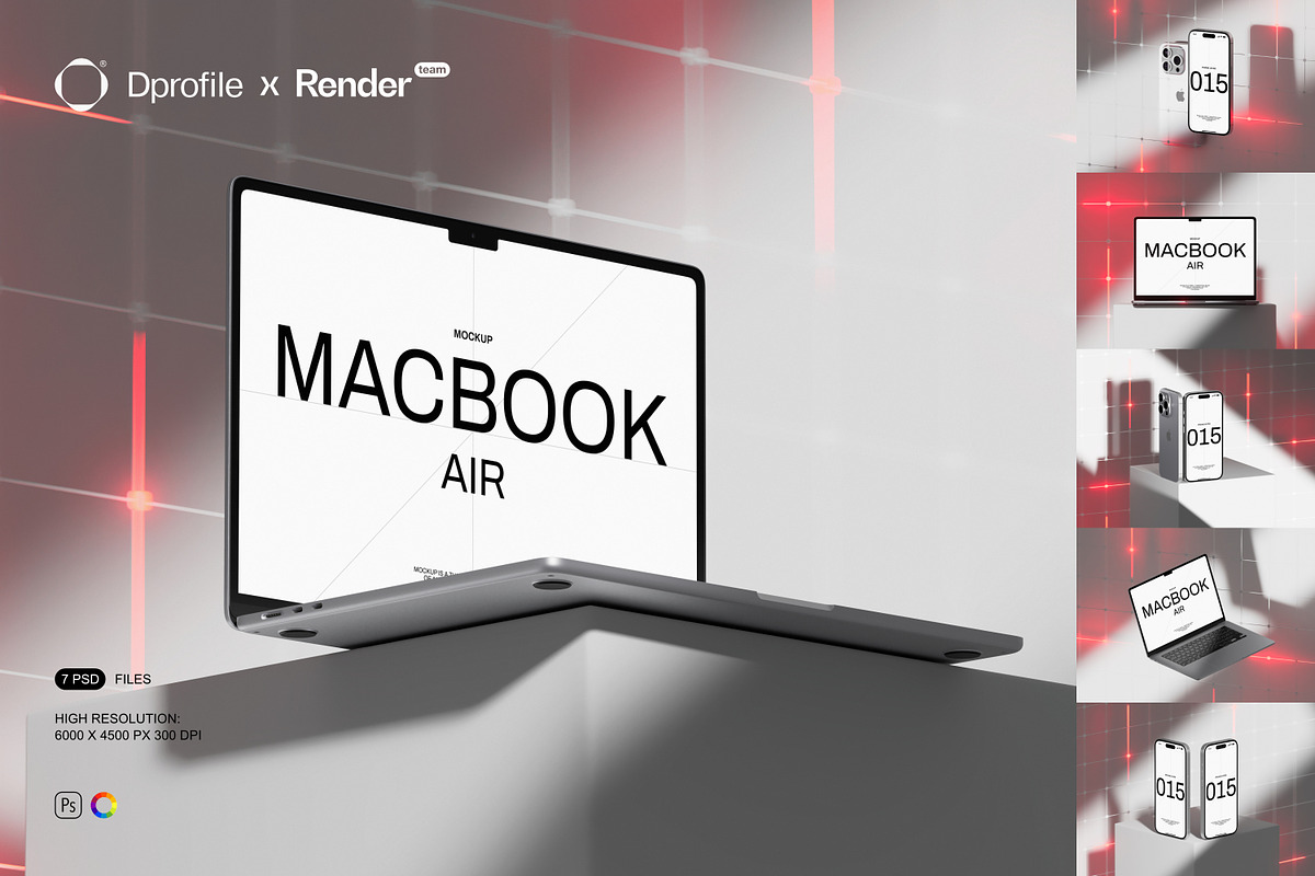 MacBook and iPhone Mockup Set, an iPhone Mockup by Renderteam (Photo 1 of 17)