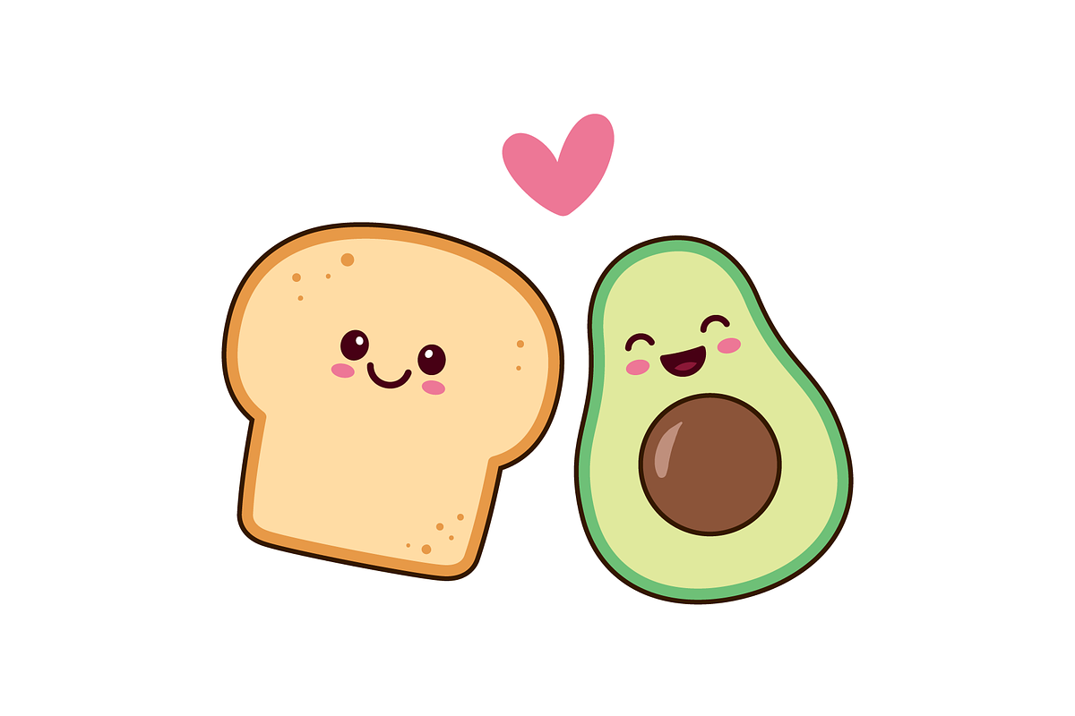 Smiling toast and avocado, an Illustration by Cmeree (Photo 1 of 3)