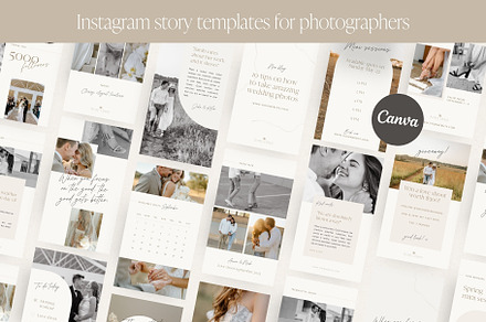 Neutral Instagram story templates, a Social Media Template by Wonderlik Webdesign