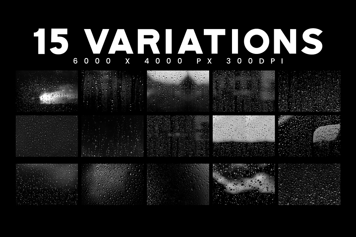 15 Water Droplet Overlays, a Texture Graphic by Surplus Type Co (Photo 3 of 3)