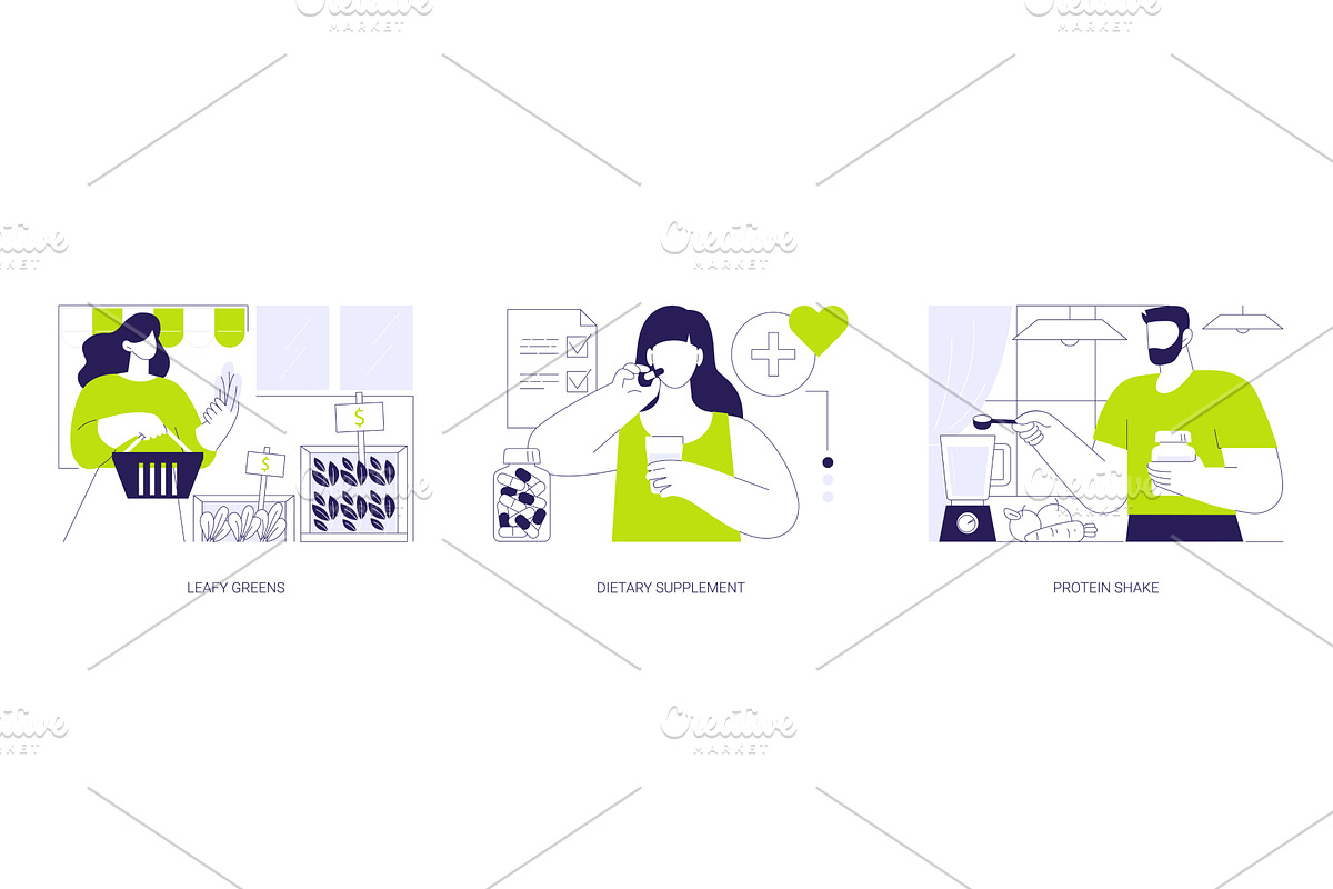 Nutrition supplements isolated, a Person Illustration by Visual Generation