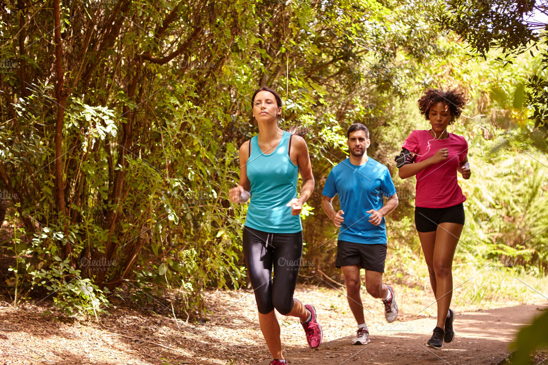 Joggers at nature featuring young, guy, and girls, a Sports & Recreation Photo by Coco Images